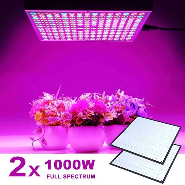 New Arrival 2pcs 1000W full spectrum indoor LED growth lamp for plant growth lamp tent Fitolampy plant UV infrared red blue 225 LED flower p