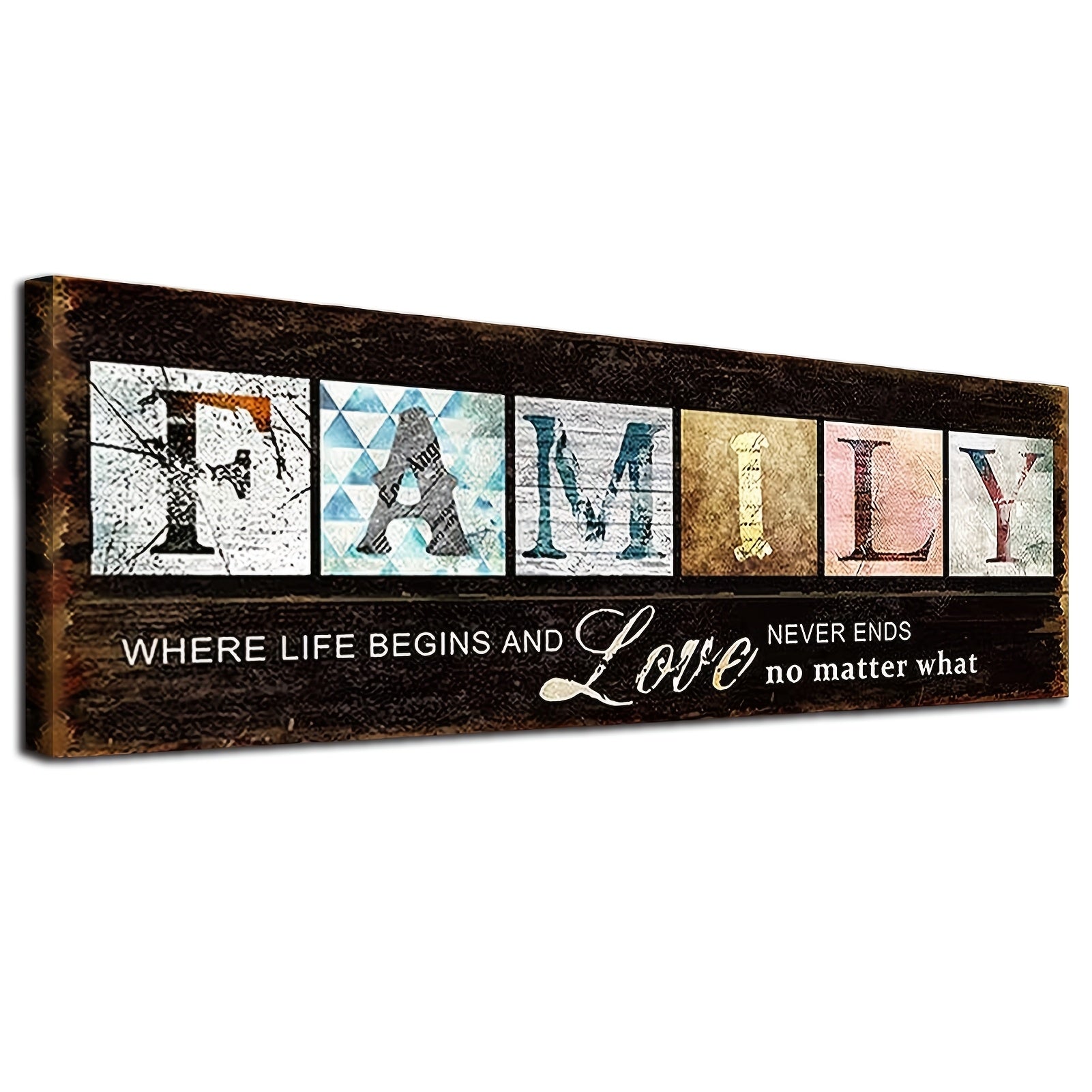 TEMU 5d Diy Large Diamond Painting Kit For Adults, 12x32inch-30x80cm Family-themed Full Kit With Square Diamonds, Suitable For Home Wall Decor, Day,