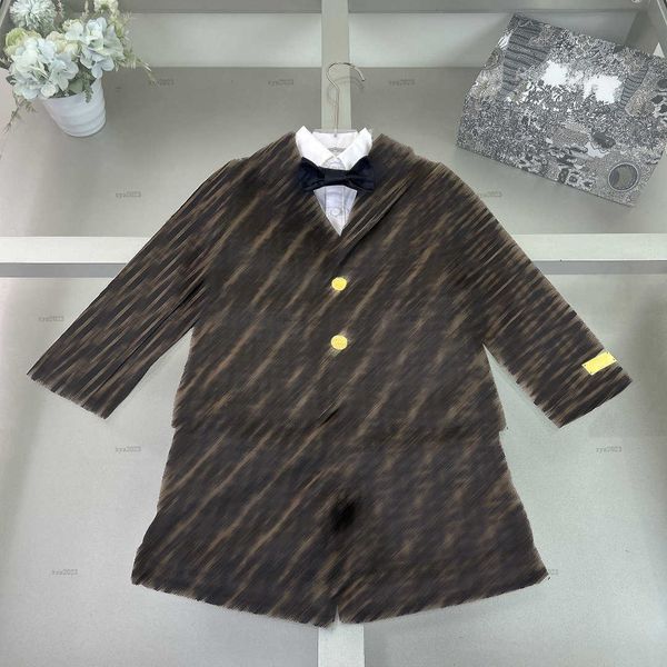 Fashion baby Tracksuits boys Tuxedos child formal dress kids designer clothes Blazers Dark letter printing jacket and shorts