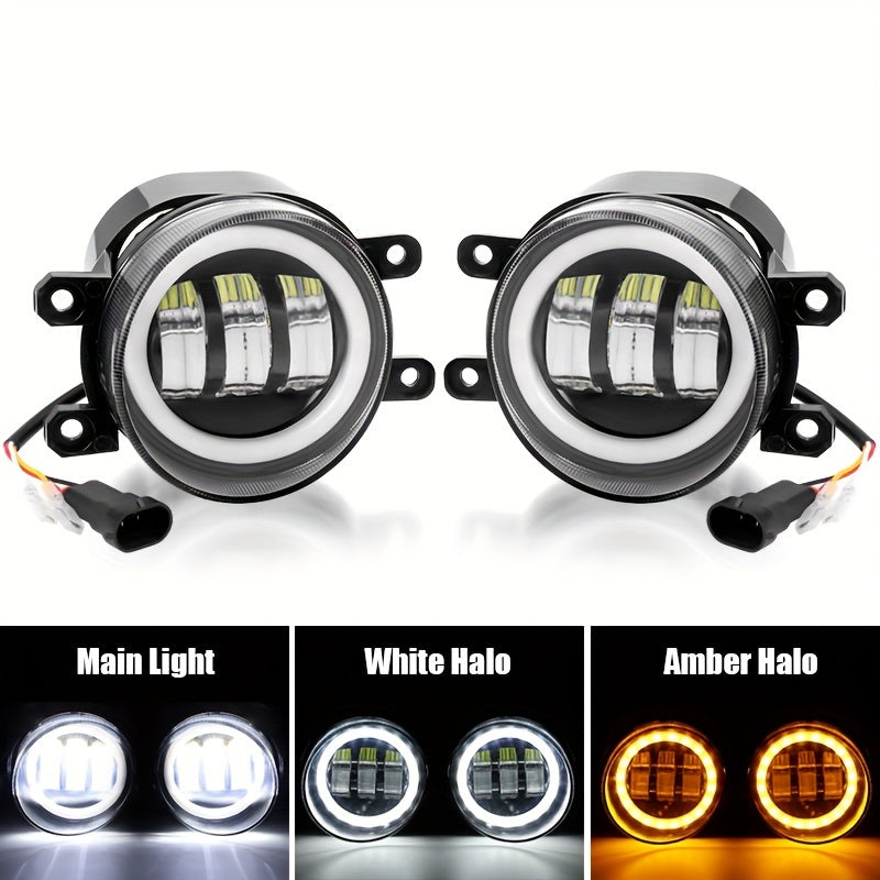 TEMU Luxroad 3.5" Led Light For Camry 2014-2019 - Yellow & White Halogen Replacement With Adjustable Brightness, & Night , Car Interior Lighting,