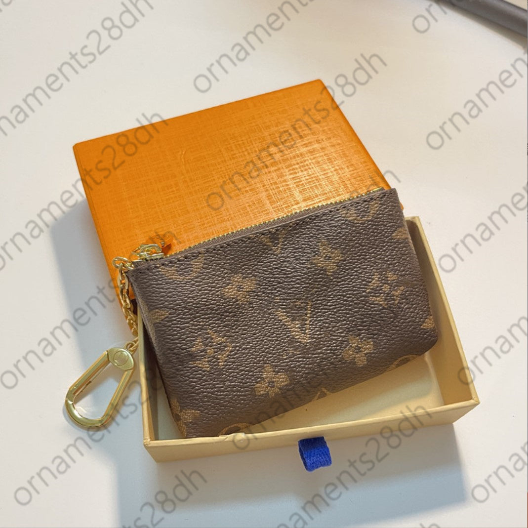 designer wallet women KEY POUCH Designers Mini Wallet Fashion Womens Mens Keychain Ring Credit Card Holder Coin Purse men wallet designer passport h