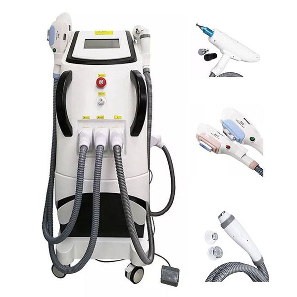 2024 New Model Permanent Hair Removal 2 OPT Laser Handles Tattoo Removal Painless Nd Yag Skin Firming Lift RF 3 in 1 Multifunction Beauty Sa