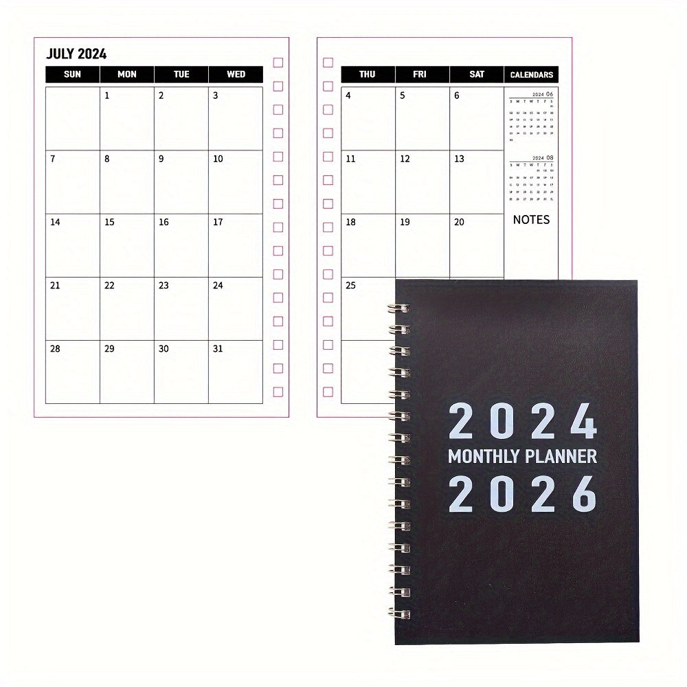 TEMU 2024-2026 3-year Monthly Planner With Pvc Waterproof Cover - Spiral Bound Durable Calendar Notebook & Organizer With To-do List - Ideal For