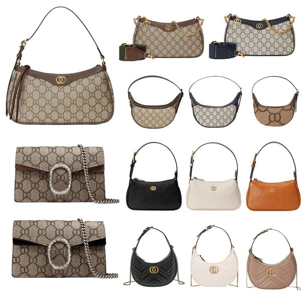 Designer Bag Leather Bag Luxury Bag Shoulder Bag Woman Fashion Bags Metallic Handbag Coin Purse Casual Square Artwork Underarm Bag Half Moon