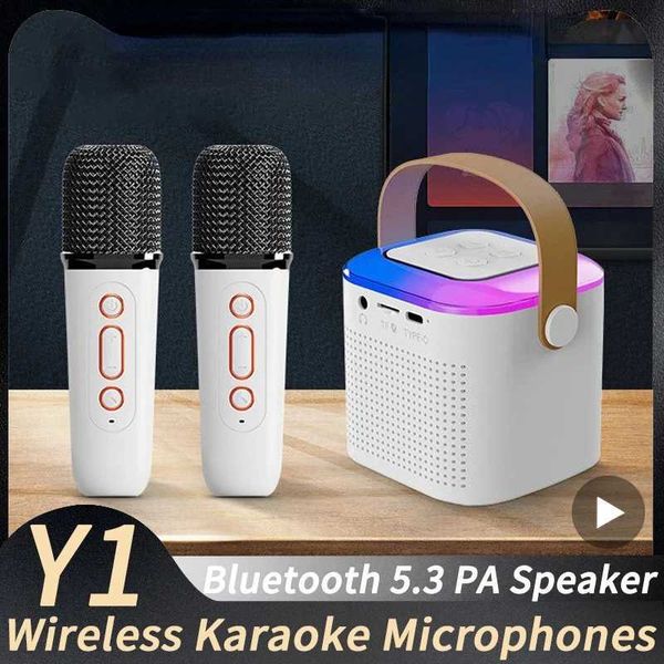 Loudspeaker box Karaoke Portable Wireless Speaker With Microphone hine Caixa De S Mini Lamp Sound Box Music Small Column Bocina Z250206