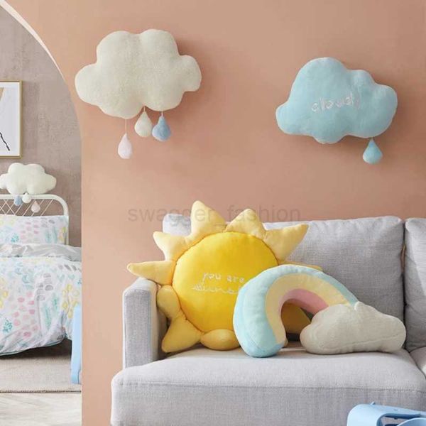 New Arrival Plush Rainbow Cloud Sun Toy Home Decoration Rainbow Cloud Pillow Cute Creative Weather Throw Pillow Kids Toys GiftB270720
