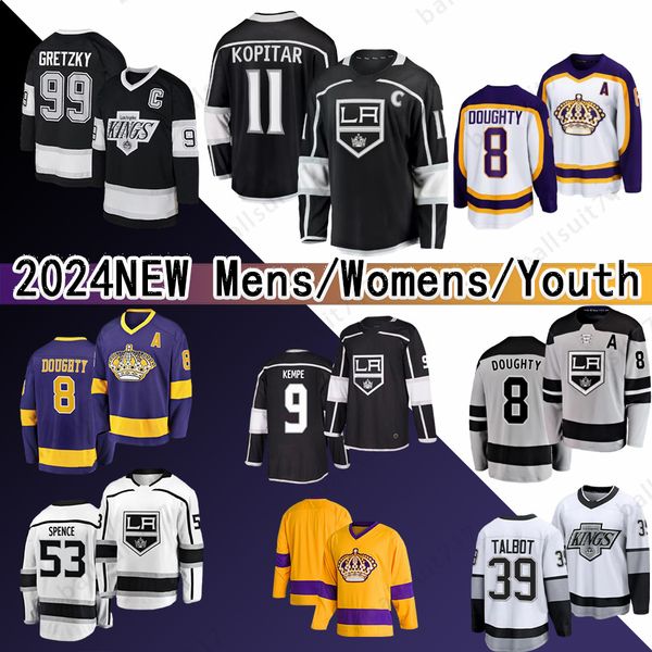 #11 Anze Kopitar Reverse Retro hockey jersey #80 Pierre-Luc la kings Dubois Drew Doughty Kevin Fiala Adrian Kempe Byfield Cam Talbot Phillip