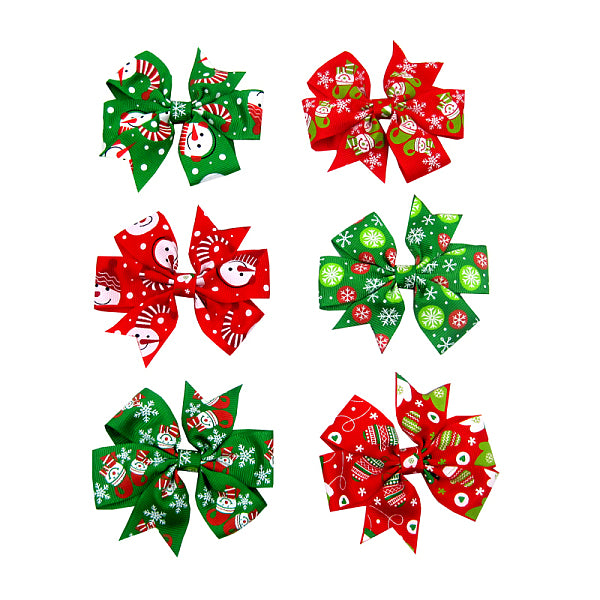 Clip di capelli alligatore di natale grosgrain