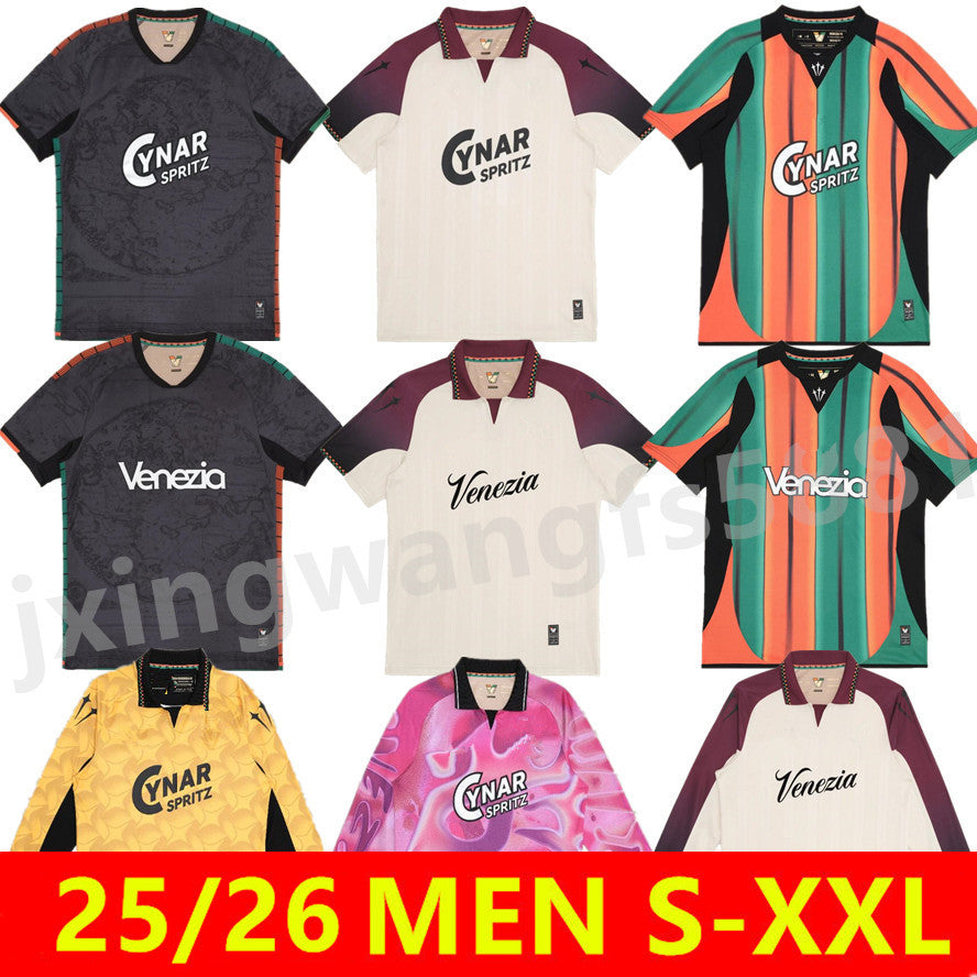 25 26 Venezia FC soccer Jerseys home ARAMU FORTE 2025 2026 PERETZ HEYMANS POHJANPALO away third MARIANO Johnsen MAZZOCCHI FOOTBALL shirts long sleev