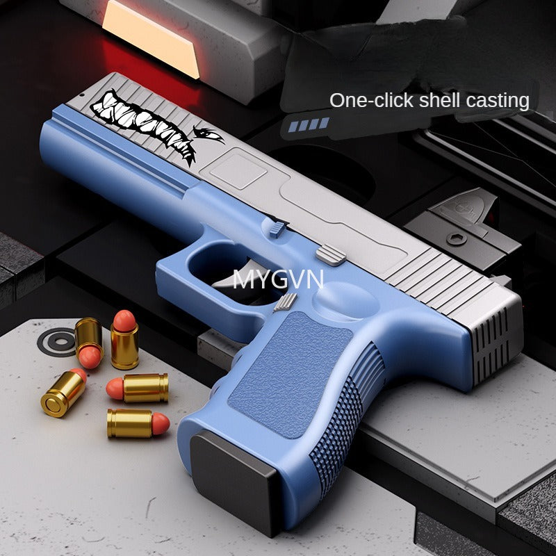 Blowback Shell Ejection Mechanical Launcher Manual Soft Bullet Continuous Firing Pistol Cs Outdoor Game Prop Children Adult Birthday Gift