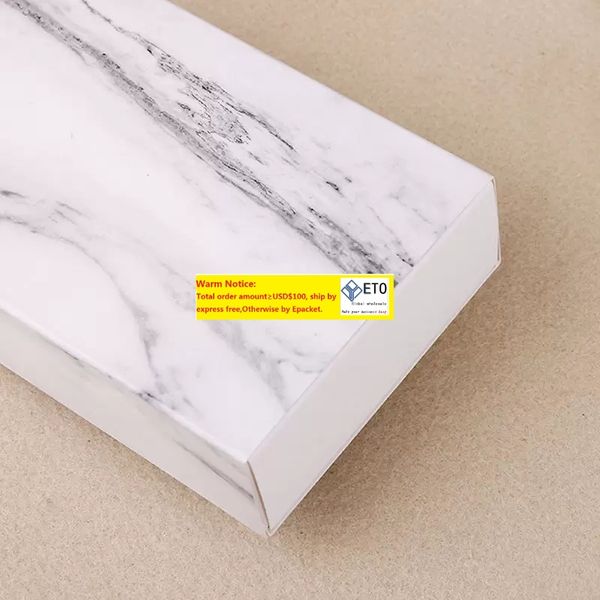 Marble Design Paper Drawer Boxes Wedding Party Candy Gift Box for Handmade Soap Craft Jewelry Packaging