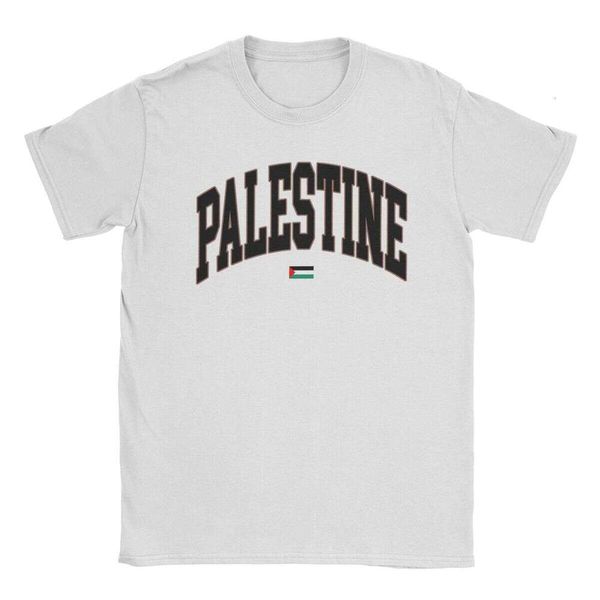 Palestine Palestinian Flag Men&#039;s T Shirts Funny Tees Short Sleeve Round Collar T-Shirts Cotton 6XL Tops ees - ops