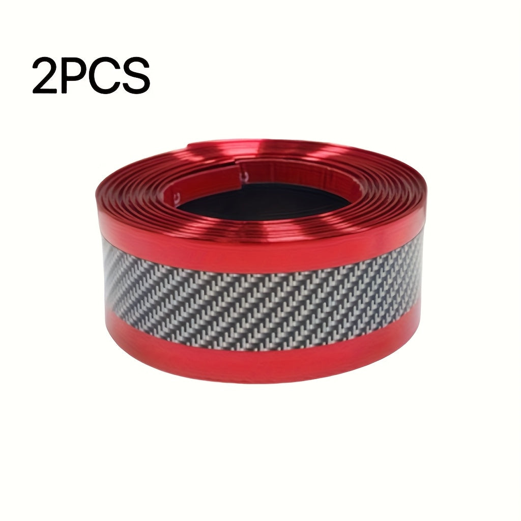 TEMU Car Sill Protection Strip, Carbon Fiber-style Body, Rearview Mirror, Bumper, Scratch-proof Protective Patch, Car Decoration Accessories