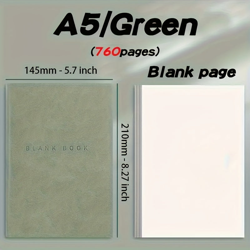TEMU A 760 Page Thick A5 Notebook With A Minimalist , Drawing And Doodling. A Minimalist Art Book, Super Thick Business Notebook, Diy Sketchbook, And
