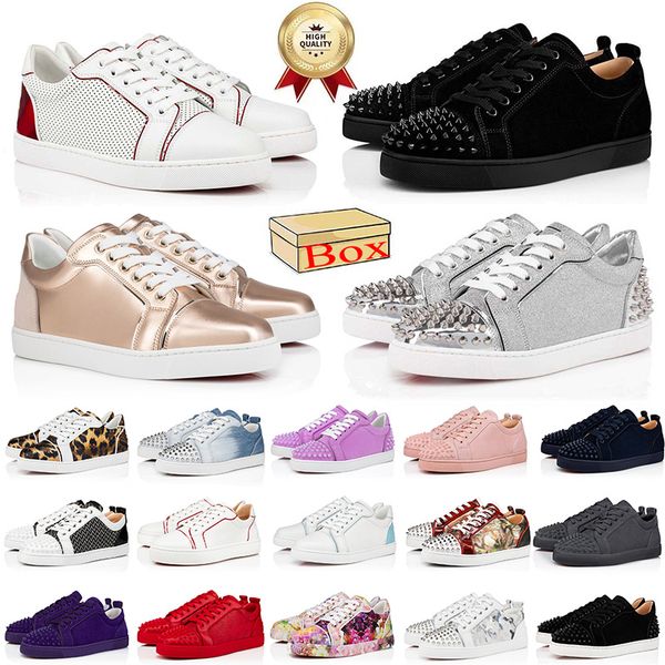 With Box Luxury Red Woman Dress Designer Shoes bottomed Bottomshoes women platform sneakers Itlay leather vintage triple black navy blue pin