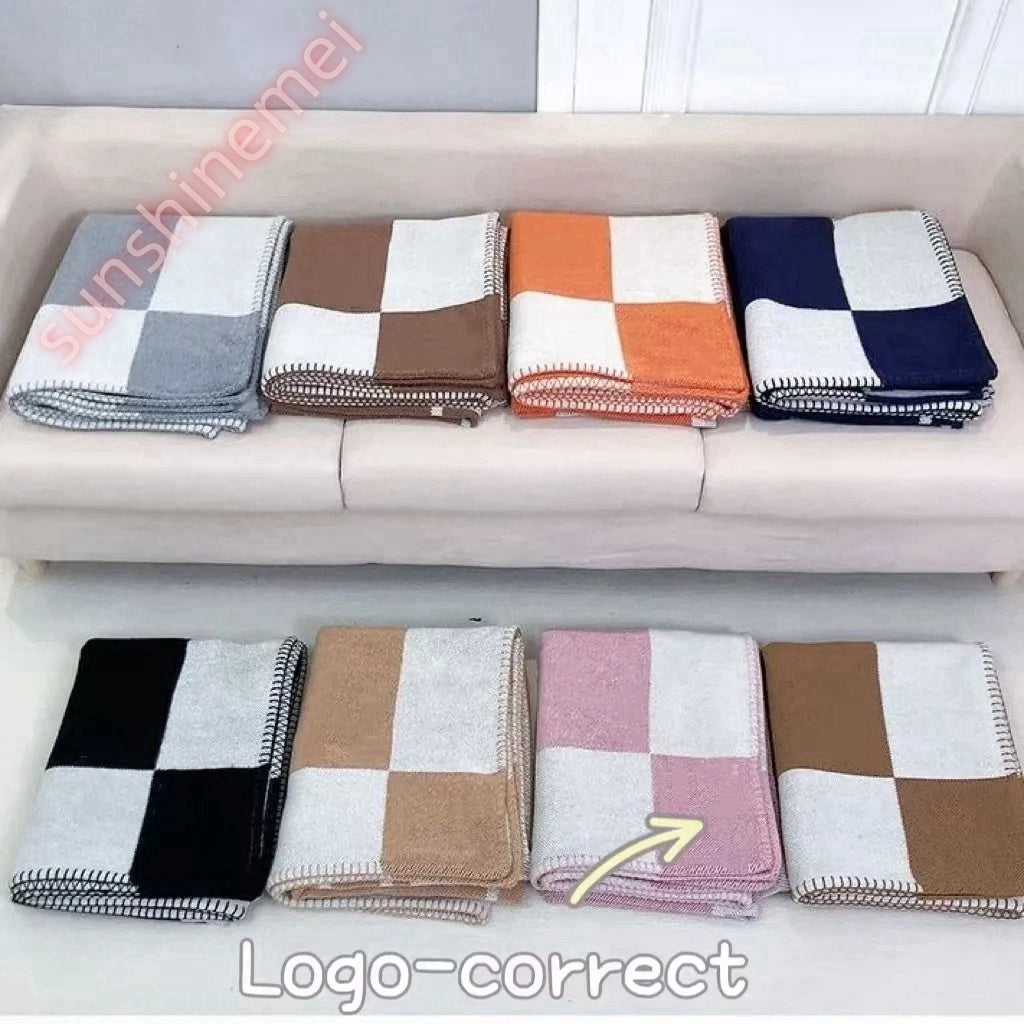 designer h cashmere bedding carpet christmas wool soft home textile supply letter hermes h comforter throw blanket winter rug