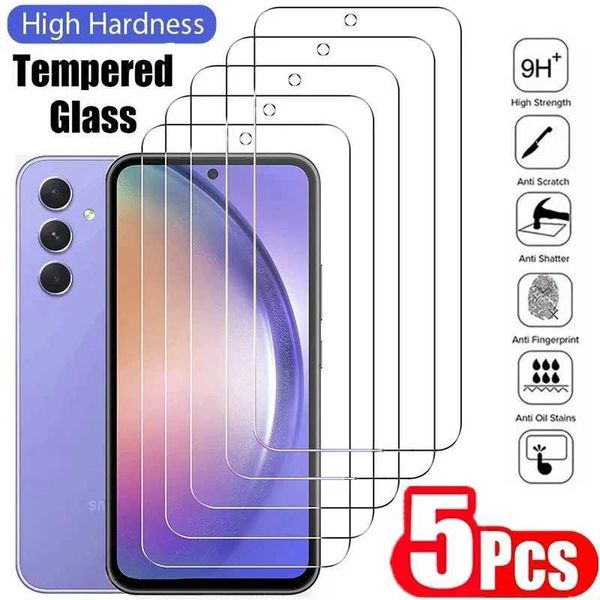 5Pcs Tempered Glass For Galaxy A35 A54 A13 A53 A52 A12 A22 A33 A32 A06 A52S A73 A05 A04 A55 A14 C55 M55 Screen Protector M250120