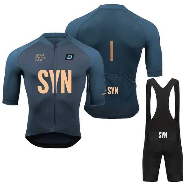 SYN Shirts Men Summer Short Seve Cycling Jersey Set MTB Maillot Ropa Ciclismo Bicyc Wear Breathab Cycling ClothingXJ240926