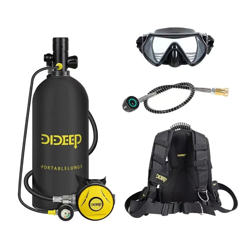 [EU Direct] DIDEEP 3L Scuba Oxygen Cylinder Air Tank Scuba Reserve Air Tank Pump Snorkeling Gear Snorkeling Diving Equip