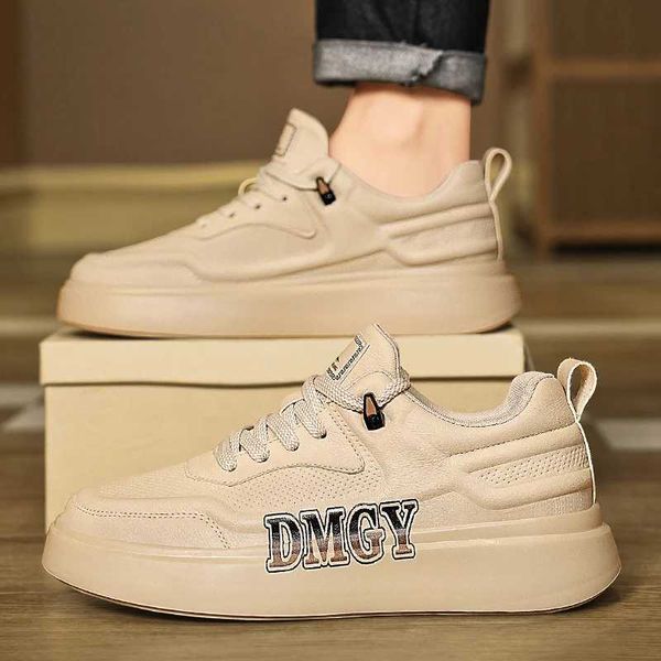 Mens Casual White Sneakers Lightweight and Comfortable Walking Shoes Breathable Design Stylish Everyday Footwear - DMGY Z250118