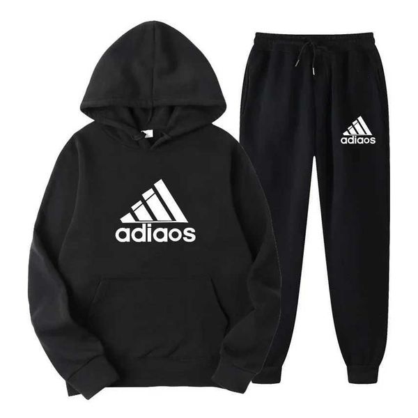 MENOS MENINOS 2025 Moletom com capuz com capuz de outonoinverno+Sports Sports Casual Fitness Suit de duas peças Y250111HYYY
