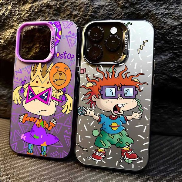 Phone case Cartoon Funny R-Rugrats Phone Case For iPhone 16 15 14 13 12 11 Pro Max X XR XSMAX 8 7 Plus Candy Matte Shockproof Back Cover Z24