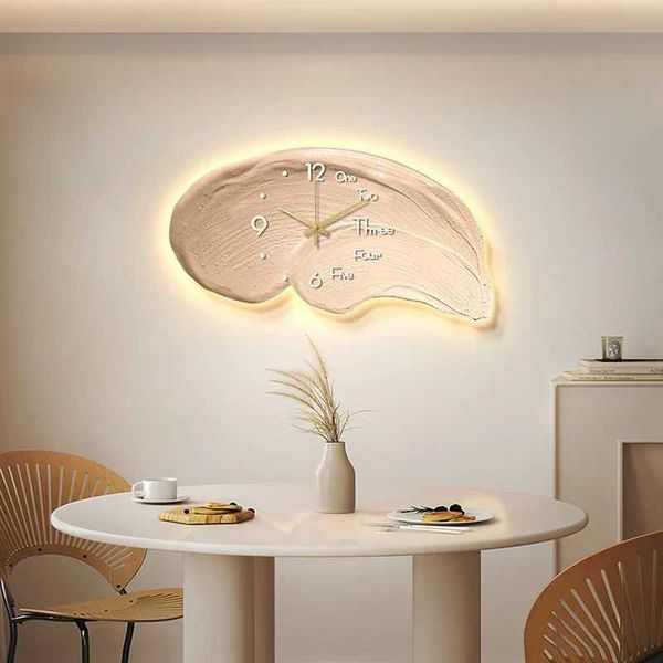 Art Mural Luxury Wall Watch Cute Mechanism Interior Silent Aesthetic Large Clock Wall Simple Duvar Saati Ornaments Home DecorXJ241225