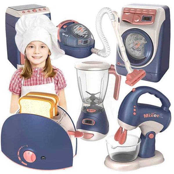 Simulação elétrica Childrens Kitchen Utensil Toy Set Sound and Ilumping Kitchen Conjunto Childrens Birthday Gift X241107