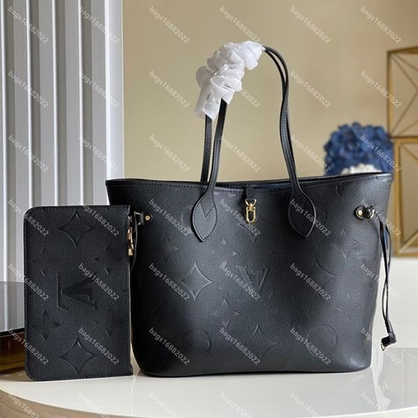 10A New Top quality neverfulls Womens crossbody shoulder bag designer handbag leather chain bag shopping bags expensive halloween 2PCs with