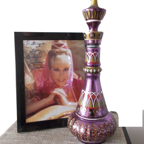 Decorative Objects Figurines jeannie Bottle MIRRORED RICH PURPLE I DREAM OF JEANNIE GENIE BOTTLE Draca Resin Handicraft Ornament Purple 2307