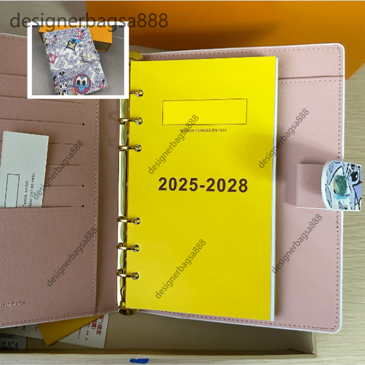 Designer wallet DESK AGENDA COVER Holders Memo Planner Men Women Cartoon Notebook Diary Agendas Protective Case Card Passport note pad