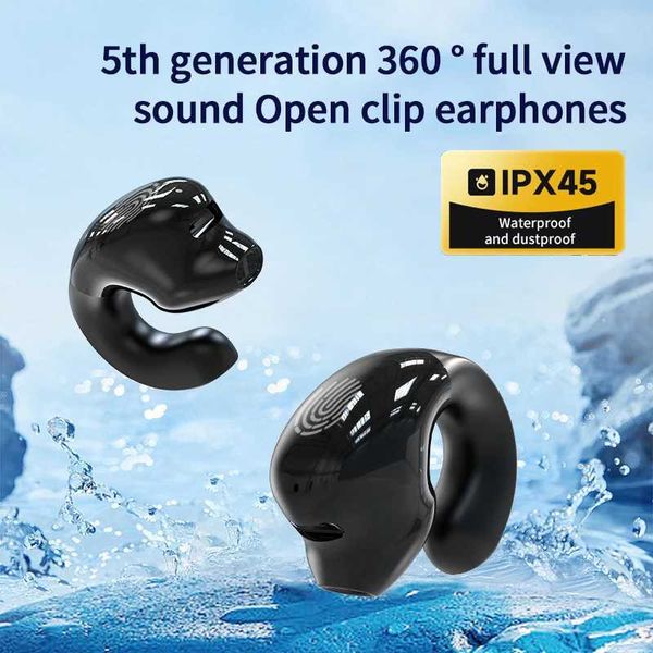 less Bluetooth earphones bone conduction earphones HiFi stereo music earphones clip on earphones with microphone sports earphones CL250110
