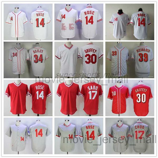 Vintage College Baseball Jerseys Pete Rose Chris Sabo Ken Griffey Jr. Homer Bailey Devin Mesoraco 1969 1976