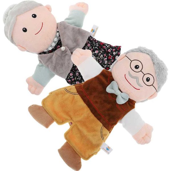 Plush Dolls 2 pieces of jigsaw puzzle characters handmade puppets decorative lace toys plush puppets for adults WX