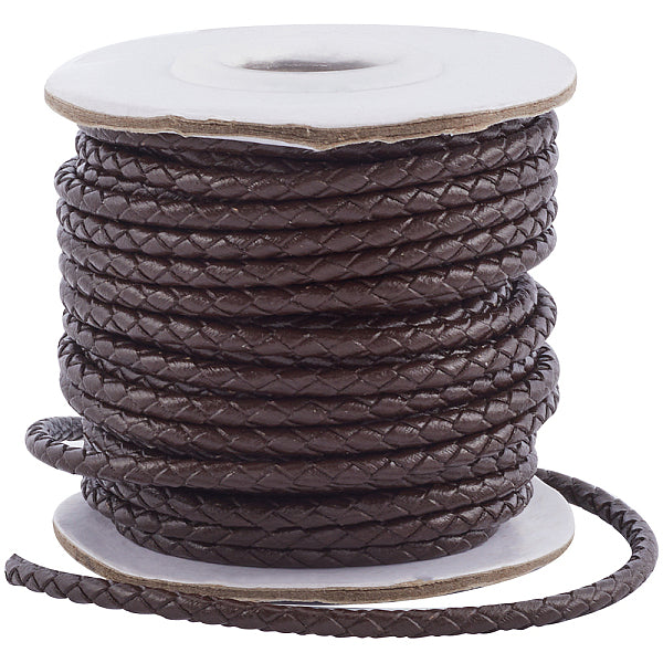 1 Rolle rund geflochtene Rindslederkordeln
