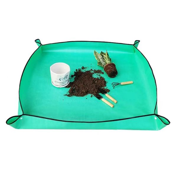 1pc Plant Foldable Transplanting Mat Waterproof Potting Mat Portable Gardening Mat For Indoor Bonsai Soil Changing And Watering