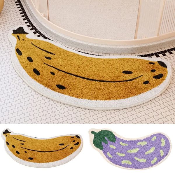 Bath Mats Soft Water Absorption Bath Mats Toilet Floor Doorway Rug Thick Carpets Non-slip Bathroom Mats Plush Bath Rug Fruit Shape Mats 2310