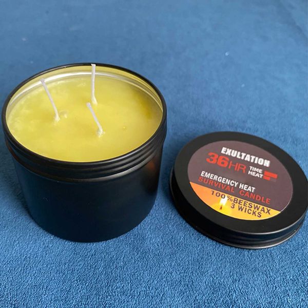 Candles 36 Hour Survival Candle 3- Environmentally Friendly Odorless Candle with Lid Home Spares for Emergency J241109