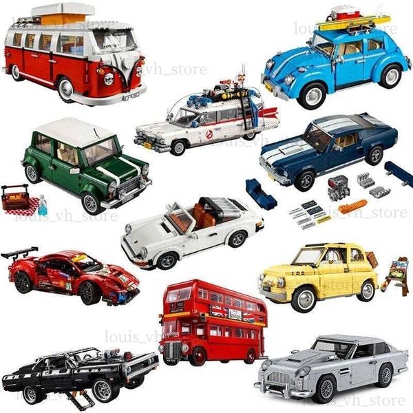 MOC Ford Mustangs Sports Racing Car Model Building Bloc Compatible 10265 21047 Bric DIY Toys For Boys birthday Gifts 1471PCS T240325