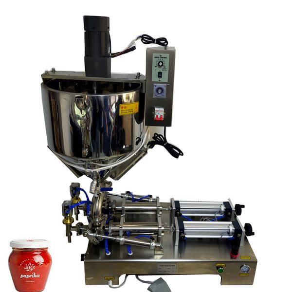 Horizontal Filling Machine For Filling Tomato Sauce Peanut Butter Cream Chili Sauce Olive Oil Heating Mixing Type Filling Machine