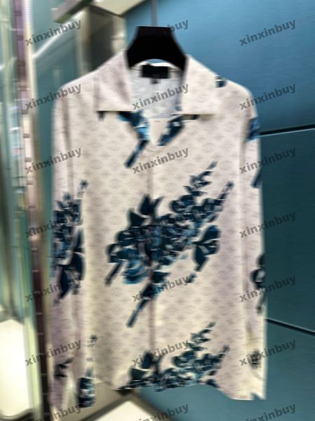 xinxinbuy 2024 Men designer Tee t shirt flower plants pattern Graffiti letter printing short sleeve women black white blue green red M-3XL