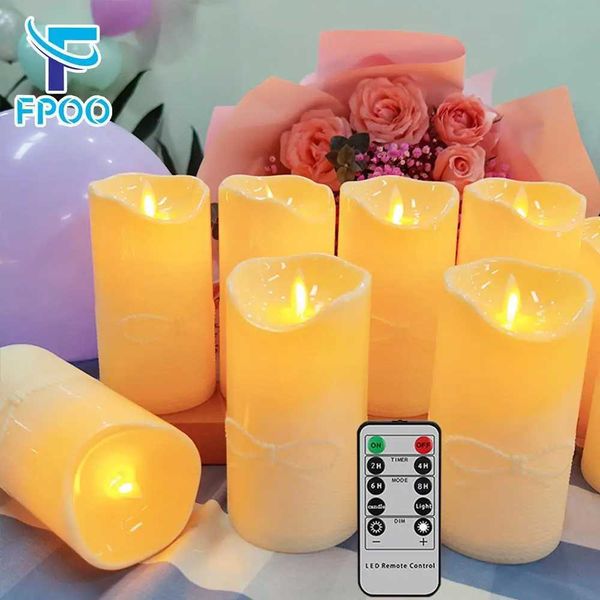 2PCS LED Candles With Timer Remote Flickering Flame Battery Candles Christmas Candle For Wedding Home Decoration Candle Light Y240815