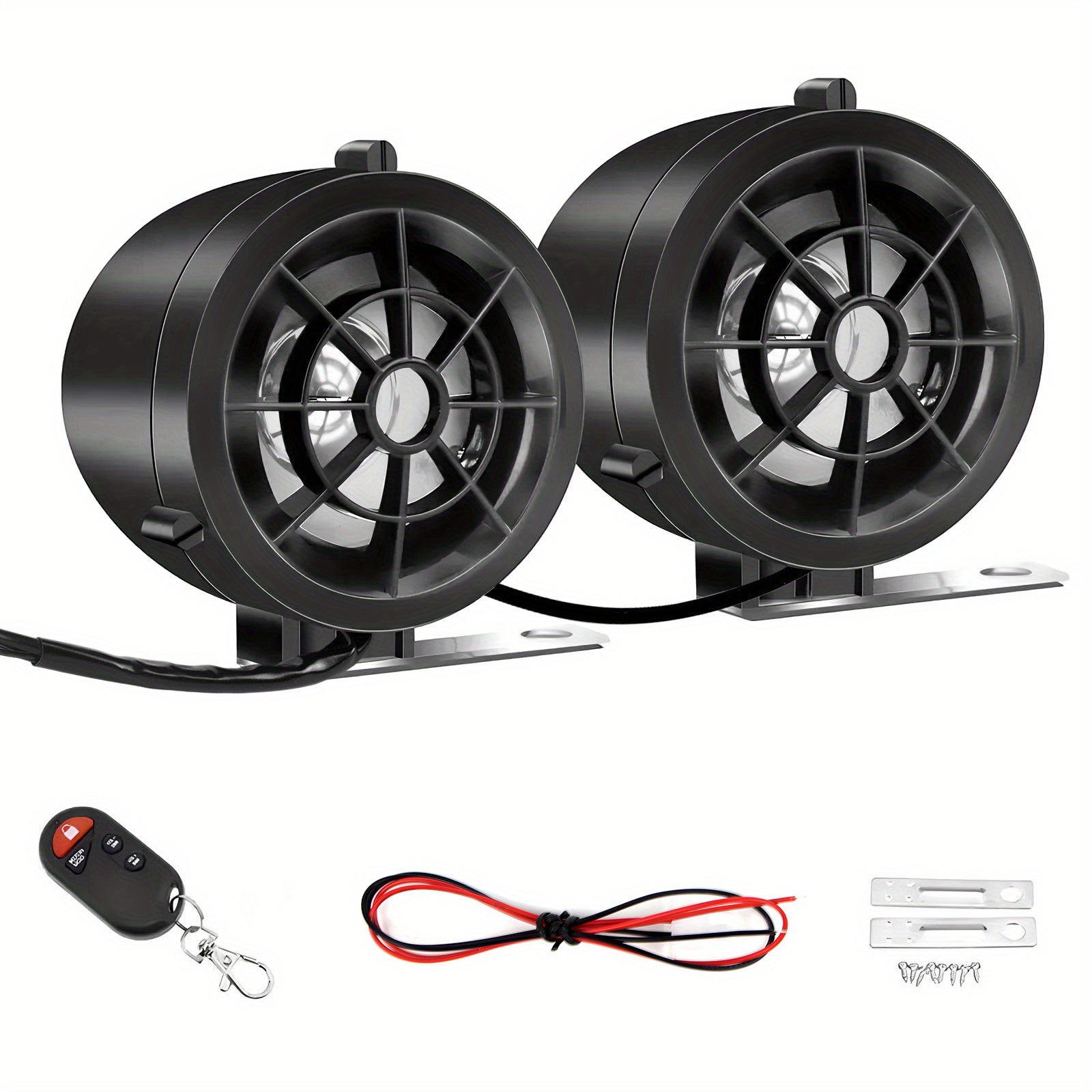 TEMU Motorcycle Speaker, With Remote Control, Handlebar Mounting, Tf Usb, Stereo High Power Speaker, Suitable For All Types Of Motorcycles, Without