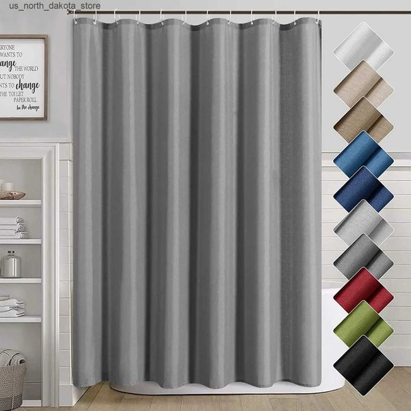 Shower Curtains Grey shower curtains modern minimalist hotel home solid color bathroom curtains polyester fabric bathroom decoration set wit