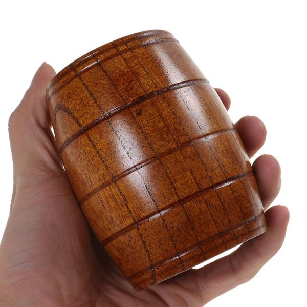 Wooden Handmade Cup Japanese-style Log Making Anti-scalding Tea Cup Wine Barrel Beer Glass