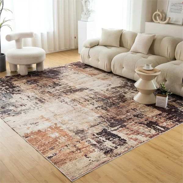 Carpet Washable RugAbstract Modern Area Rugs with Non-Slip Backing Non-Shedding Floor Mat Throw Carpet for Living Room Bedroom Kitchen Z2410