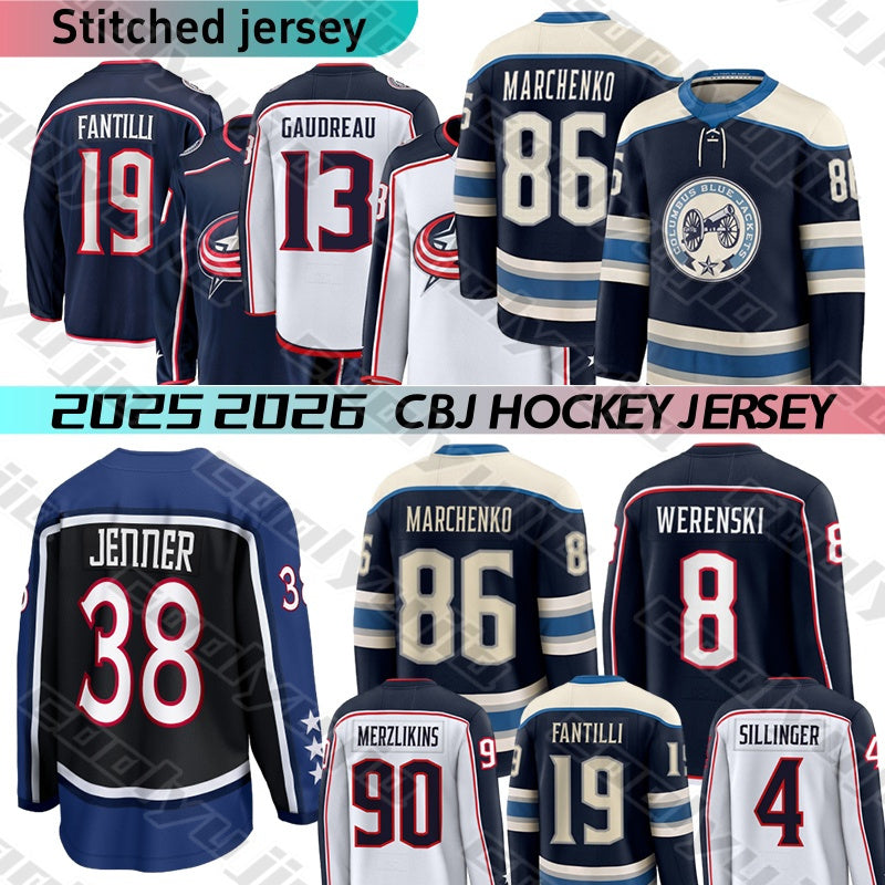 CBJ Blue Jackets hockey jerseys Johnny #13 Gaudreau #8 Werenski Merzlikins jersey Johnson Boonejersey Jenner Monahan Adam Fantilli Marchenko 2025 me