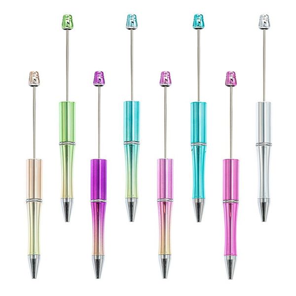 Plating DIY Bead Pen Original Beads Pens Customizable Lamp Work Craft Writing Tool Ballpoint Pens