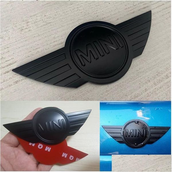 Car Stickers Sticker 3D Metal Front Rear Emblem Badge And Decals For Mini Cooper One S F55 F56 F57 R50 R53 R56 R57 R58 R59 R60 Drop De Dh26D