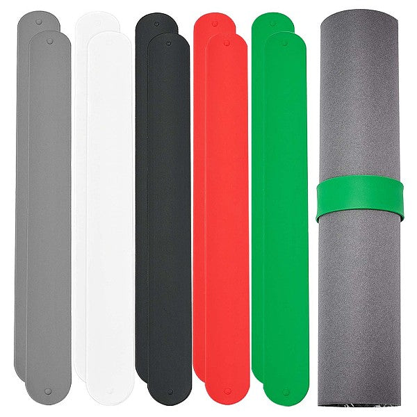 10Pcs 5 Colors Silicone Covered Iron Flip Wraps Holder Clips